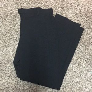 Men’s black with gray striped dress pants